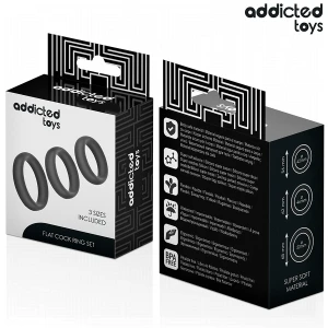 ADDICTED TOYS - CONJUNTO DE ANÃIS PLANOS DE SILICONE